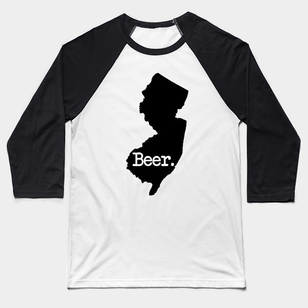 New Jersey Beer NJ Baseball T-Shirt by mindofstate